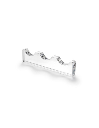 iPLEX Design - Bon Ton Poggia Posate 3 Sedi Trasparente in plexiglass - 12x2,8x0,12 cm