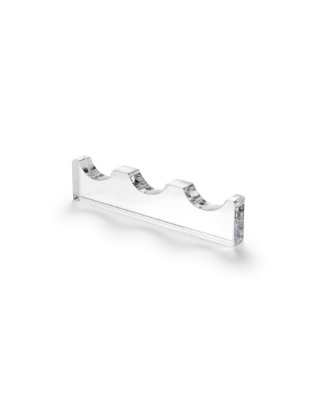 iPLEX Design - Bon Ton Poggia Posate 3 Sedi Trasparente in plexiglass - 12x2,8x0,12 cm