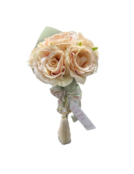 Fiori di Lena - Bush di fiori misti con tag Festa della Mamma e nappa corona