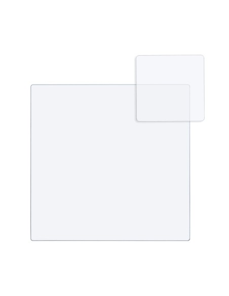 iPLEX Design - Bon Ton Set Sottobicchiere / Sottopiatto Quadrato Trasp. in plexiglass - Trasparente - 33x0,6x33 cm