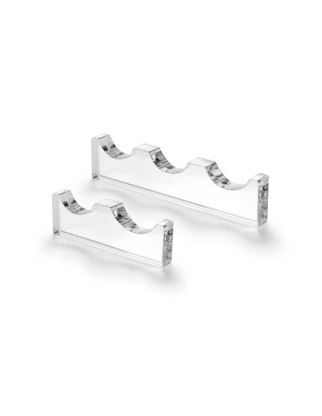 iPLEX Design - Bon Ton Poggia Posate 2 Sedi Trasparente in plexiglass - 8x2,8x0,12 cm