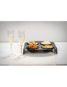 iPLEX Design - Serving Porta Aperitivo Nero in plexiglass - 28,5x6x29,5 cm 2