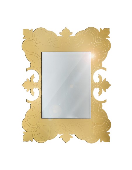 iPLEX Design Alterego Specchio da Tavolo Gold - 42x33x15 cm