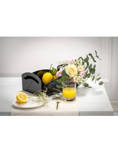 iPLEX Design - Serving Portafrutta Nero in plexiglass - 28,5x13x21 cm 2