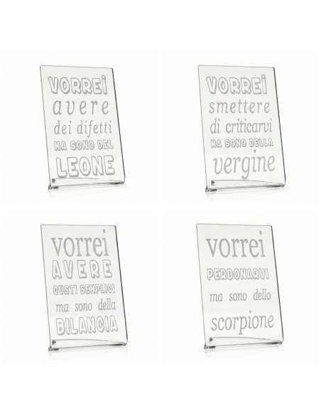 iPLEX Design Zodiac Set da 12 Italiano - Trasparente - 10x15x6 cm