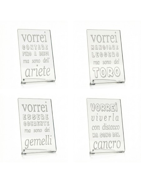 iPLEX Design Zodiac Set da 12 Italiano - Trasparente - 10x15x6 cm