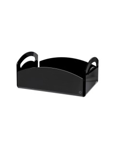 iPLEX Design - Serving Portafrutta Nero in plexiglass - 28,5x13x21 cm