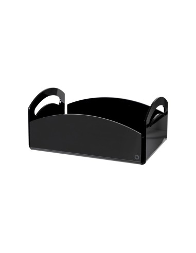 iPLEX Design - Serving Portafrutta Nero in plexiglass - 28,5x13x21 cm