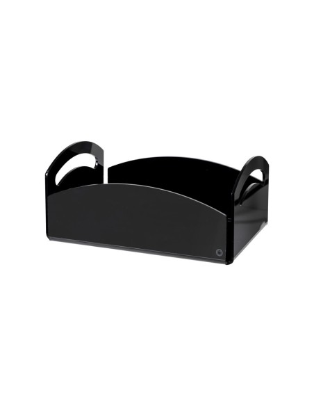 iPLEX Design - Serving Portafrutta Nero in plexiglass - 28,5x13x21 cm