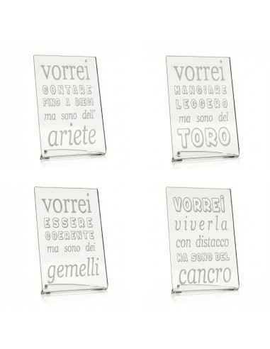 iPLEX Design Zodiac Set da 12 Italiano - Trasparente - 10x15x6 cm