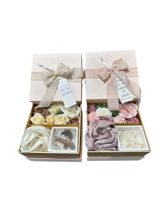 Fiori di Lena - Box con fiori, sapone, foulard e tag Festa della Mamma