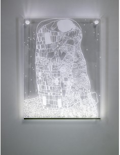 iPLEX Design Kiss Quadro Luminoso - Trasparente - 38x1x28 cm 2