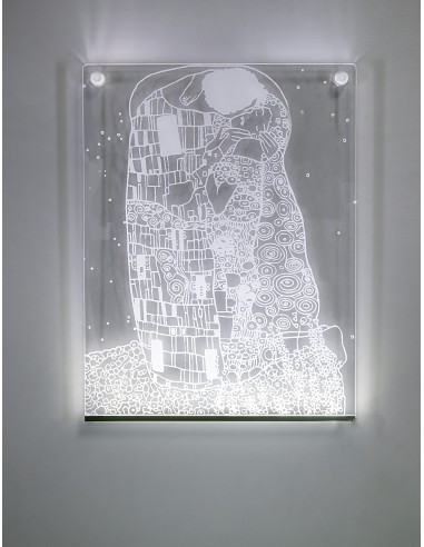 iPLEX Design Kiss Quadro Luminoso - Trasparente - 38x1x28 cm