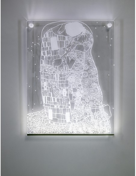 iPLEX Design Kiss Quadro Luminoso - Trasparente - 38x1x28 cm