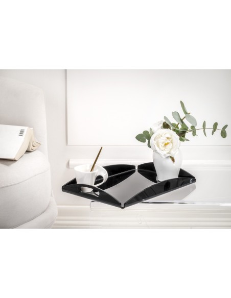 iPLEX Design - Serving Vassoio Piccolo Nero in plexiglass - 32,5x4x22,5 cm