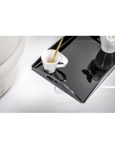 iPLEX Design - Serving Vassoio Piccolo Nero in plexiglass - 32,5x4x22,5 cm
