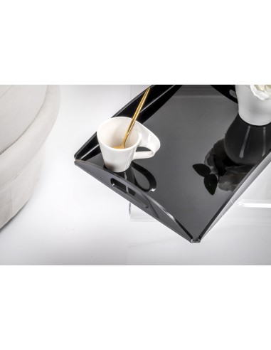 iPLEX Design - Serving Vassoio Piccolo Nero in plexiglass - 32,5x4x22,5 cm
