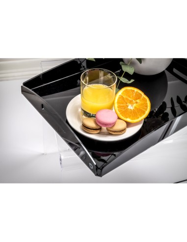 iPLEX Design - Serving Vassoio Grande Nero in plexiglass - 46x5x32 cm