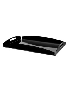 iPLEX Design - Serving Vassoio Grande Nero in plexiglass - 46x5x32 cm