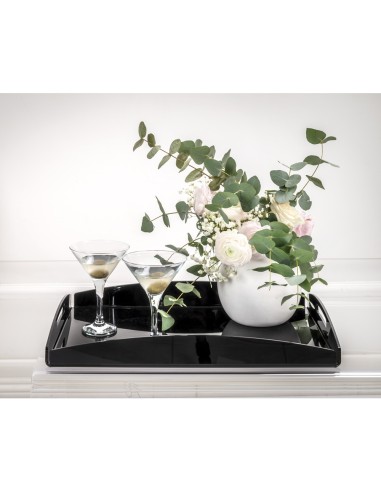 iPLEX Design - Serving Vassoio Grande Nero in plexiglass - 46x5x32 cm