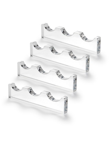 iPLEX Design Kit 4 Bon Ton Poggia Posate 3 Sedi Trasparente - Trasparente - 12x2,8x0,12 cm