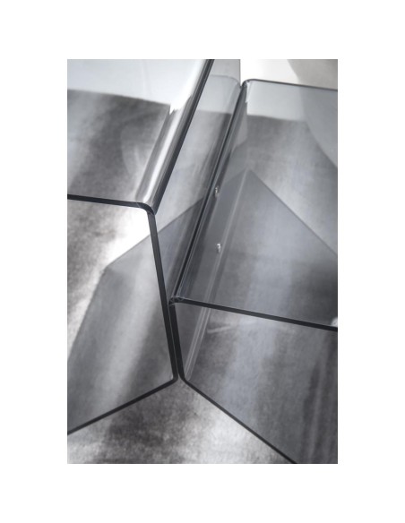 iPLEX Design - Bangles Tavolino Fume' in plexiglass - fumè - 56x46x28 cm
