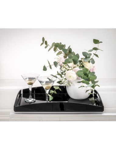iPLEX Design - Serving Vassoio Grande Nero in plexiglass - 46x5x32 cm