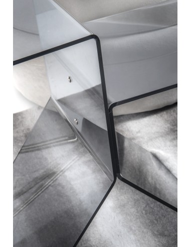 iPLEX Design - Bangles Tavolino Fume' in plexiglass - fumè - 56x46x28 cm