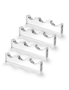 iPLEX Design Kit 4 Bon Ton Poggia Posate 3 Sedi Trasparente - Trasparente - 12x2,8x0,12 cm