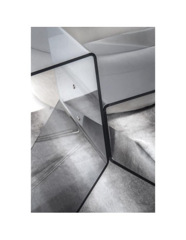 iPLEX Design - Bangles Tavolino Fume' in plexiglass - fumè - 56x46x28 cm