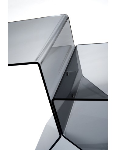 iPLEX Design - Bangles Tavolino Fume' in plexiglass - fumè - 56x46x28 cm