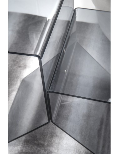 iPLEX Design - Bangles Tavolino Fume' in plexiglass - fumè - 56x46x28 cm