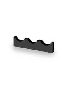 iPLEX Design - Serving Poggia Posate 3 Sedi Nero in plexiglass - 8x3x1,2 cm