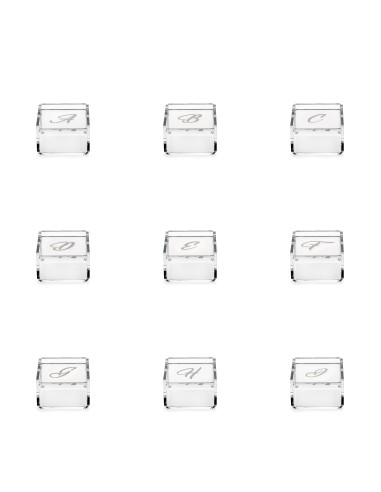 iPLEX Design Set 21 Scatoline Violet C/lettere Trasparente - 7x4,5x7 cm