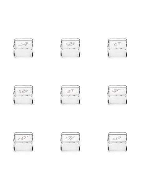 iPLEX Design Set 21 Scatoline Violet C/lettere Trasparente - 7x4,5x7 cm
