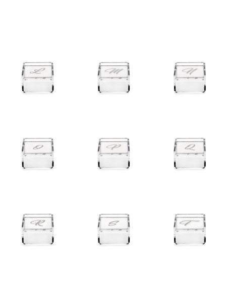 iPLEX Design Set 21 Scatoline Violet C/lettere Trasparente - 7x4,5x7 cm