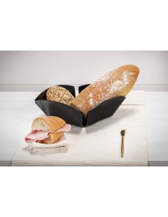 iPLEX Design - Serving Cestino Pane Nero in plexiglass - 23x8x23 cm 2