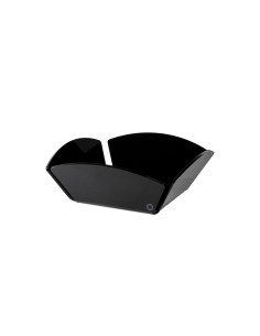 iPLEX Design - Serving Cestino Pane Nero in plexiglass - 23x8x23 cm