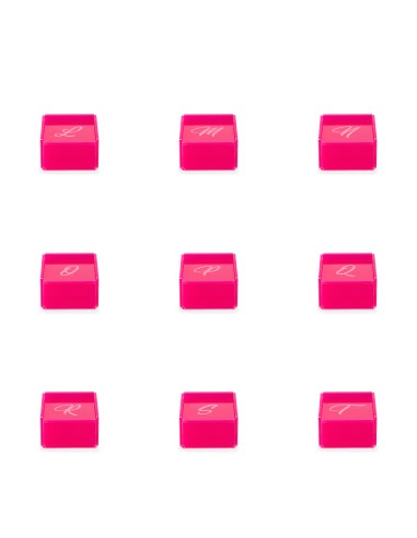 iPLEX Design Set 21 Scatoline Violet C/lettere Fuxia - 7x4,5x7 cm