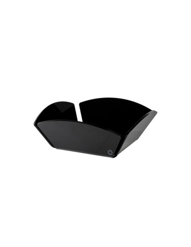 iPLEX Design - Serving Cestino Pane Nero in plexiglass - 23x8x23 cm