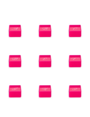 iPLEX Design Set 21 Scatoline Violet C/lettere Fuxia - 7x4,5x7 cm