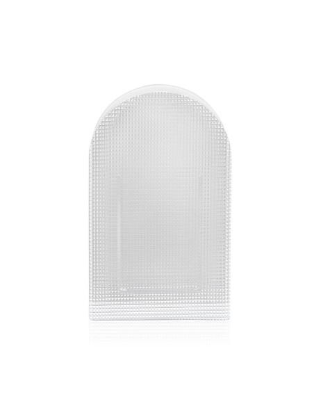 iPLEX Design - Arko Vaso Bianco in plexiglass - Trasparente/bianco - 14,5x25x4,5 cm