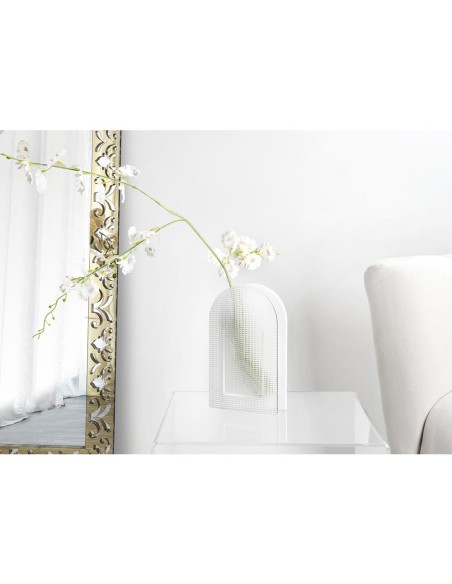 iPLEX Design - Arko Vaso Bianco in plexiglass - Trasparente/bianco - 14,5x25x4,5 cm