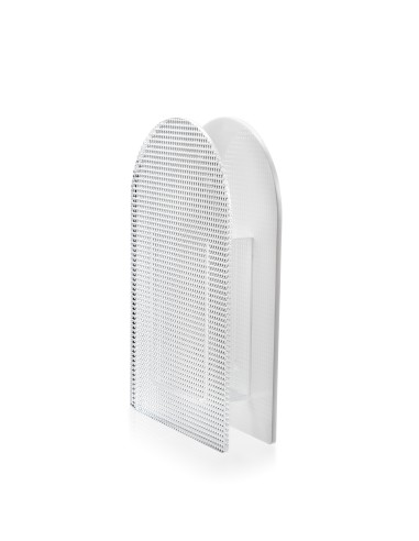 iPLEX Design - Arko Vaso Bianco in plexiglass - Trasparente/bianco - 14,5x25x4,5 cm