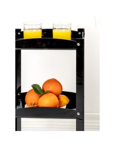 iPLEX Design - Serving Carrello Nero in plexiglass - 31,5x74x23,5 cm 2