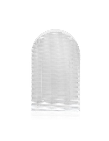 iPLEX Design - Arko Vaso Bianco in plexiglass - Trasparente/bianco - 14,5x25x4,5 cm