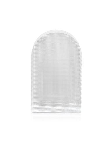 iPLEX Design - Arko Vaso Bianco in plexiglass - Trasparente/bianco - 14,5x25x4,5 cm