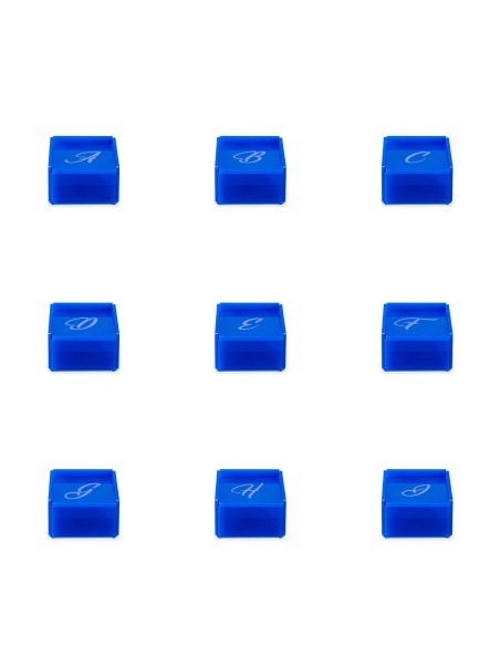 iPLEX Design Set 21 Scatoline Violet C/lettere Blu - 7x4,5x7 cm