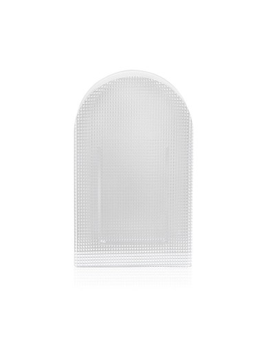 iPLEX Design - Arko Vaso Bianco in plexiglass - Trasparente/bianco - 14,5x25x4,5 cm