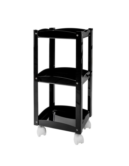 iPLEX Design - Serving Carrello Nero in plexiglass - 31,5x74x23,5 cm